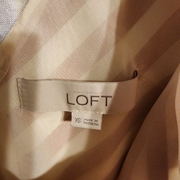 Ann Taylor Loft Mauve and Cream Sleeveless Dress Size XS - Picture 4 of 7